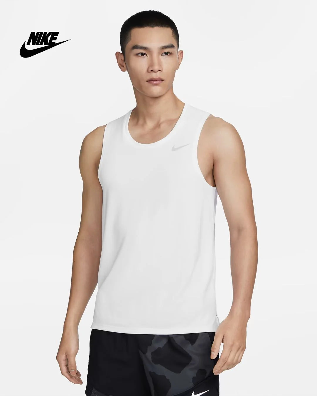 NIKE Dri-FIT Miler Men's Running Tank White