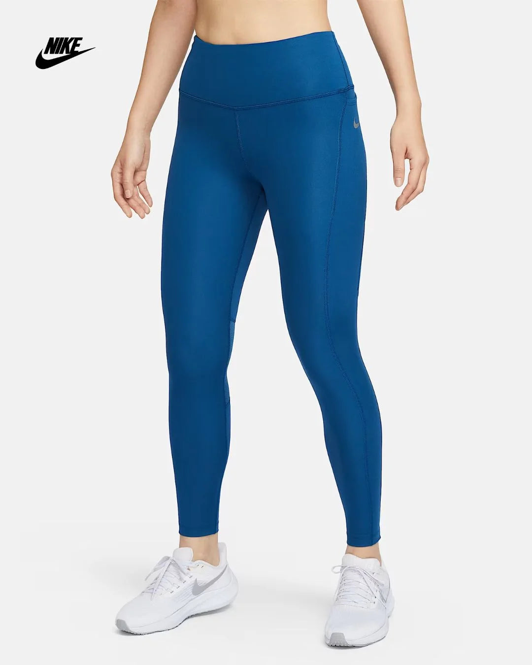 NIKE Epic Fast Women's Mid-Rise Running Leggings- Court Blue S Blue