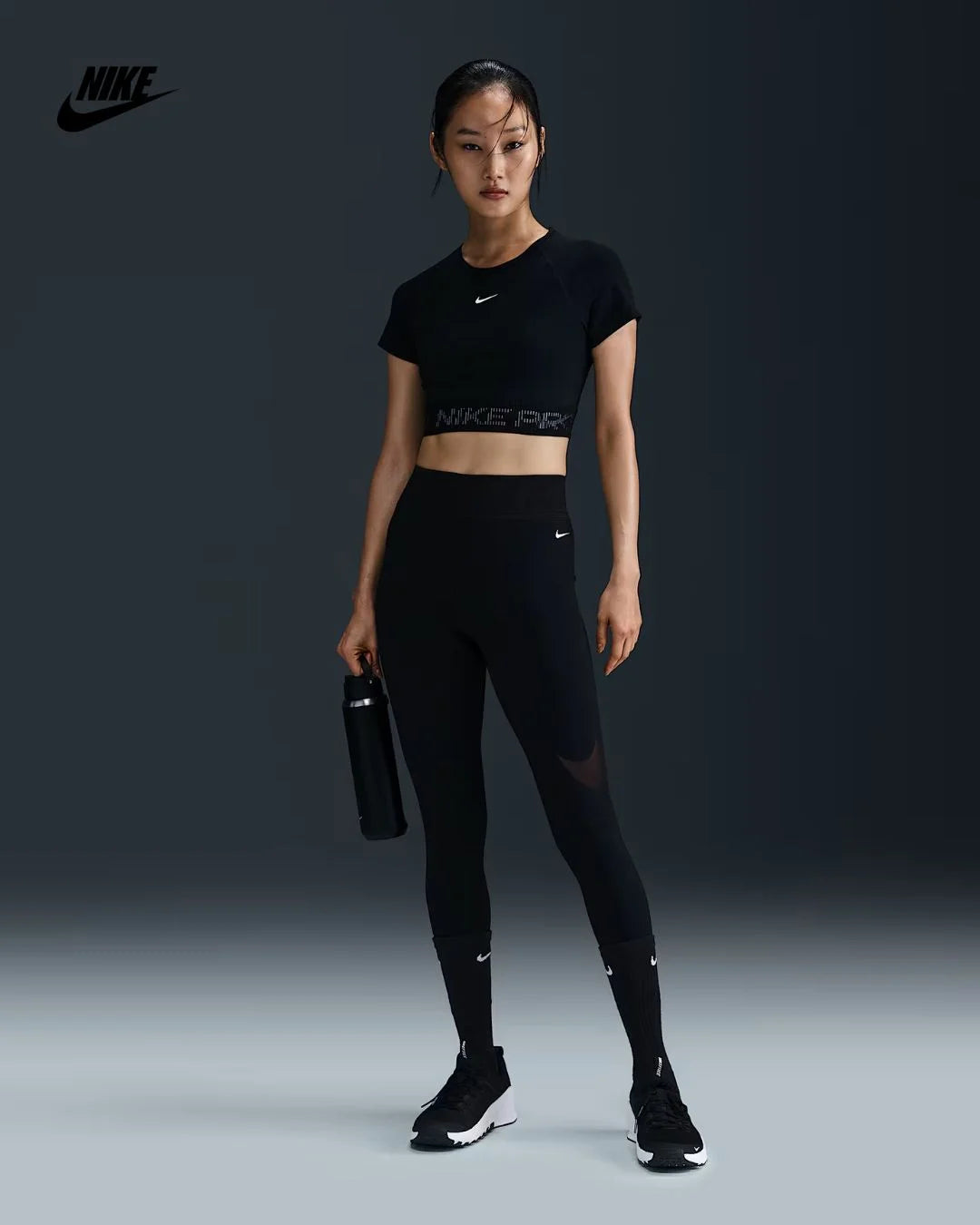Nike High Waisted Black Running Leggings Nike One High Waisted