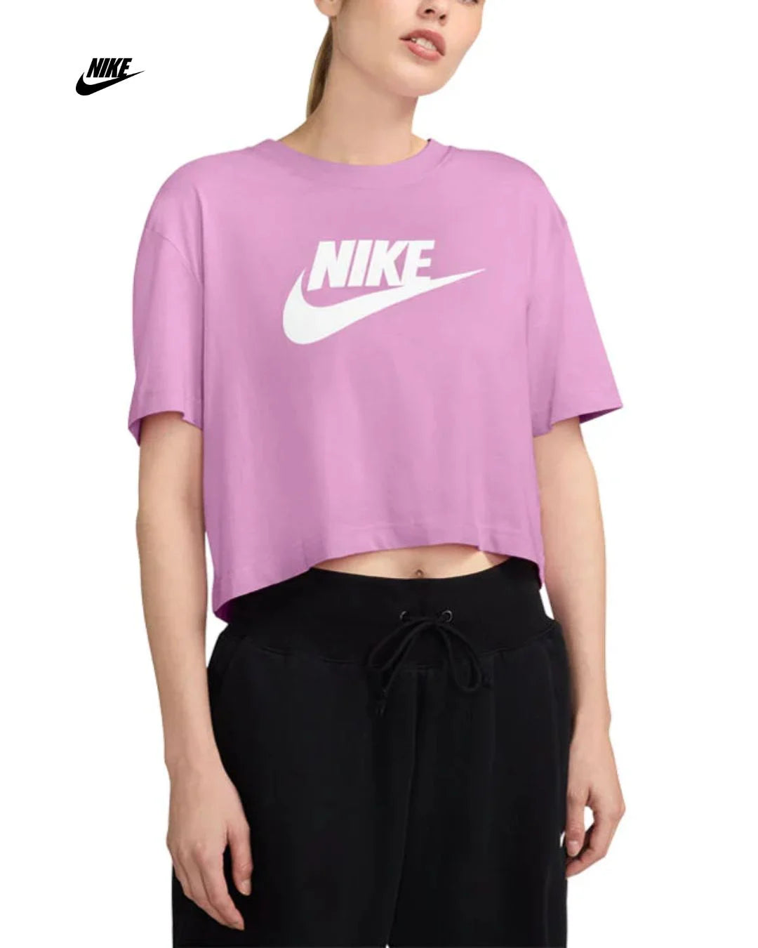 Nike Sportswear Essential Women's Cropped T-Shirt- Beyond Pink/White M  Black/Jade Horizon/Bicoastal/Pink Foam