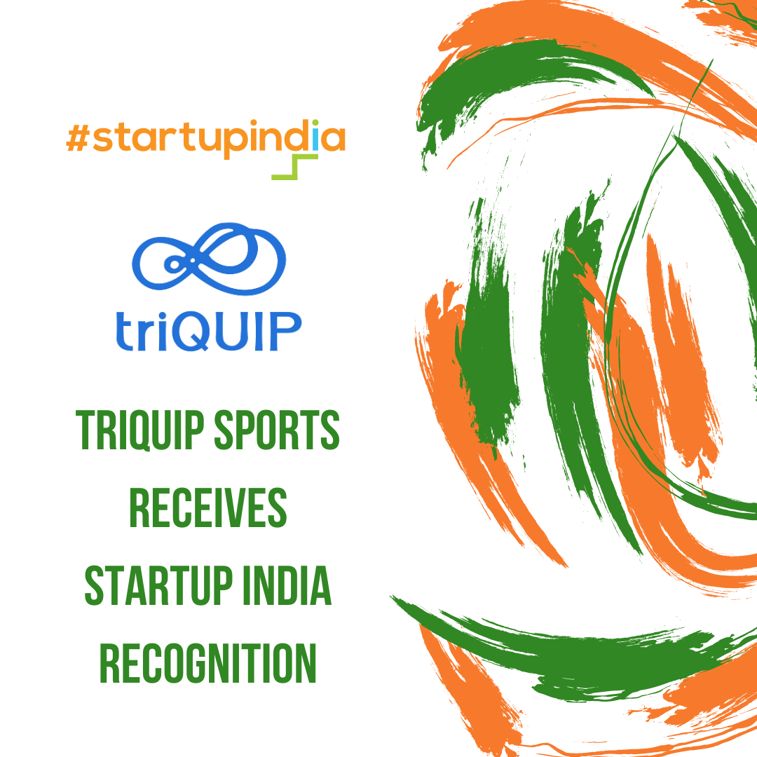 triQUIP Sports Startup India Recognition