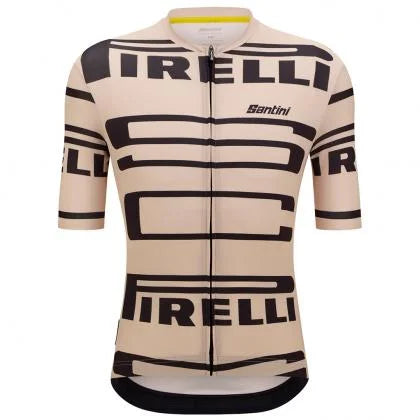 Santini Pirelli Unisex cycling jersey Beige for triQUIP Sports