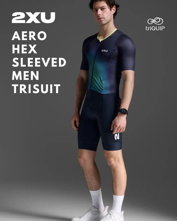 2XU Aero Hex Sleeved Men Trisuit on triQUIP Sports