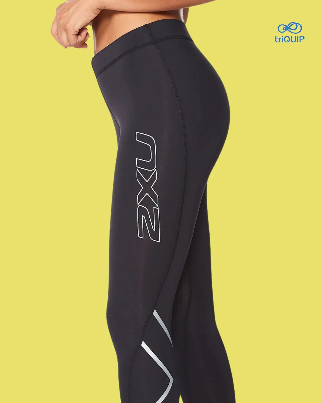 2XU Core Compression 7/8 Women Tights XS Black/ Silver Nylon Lycra