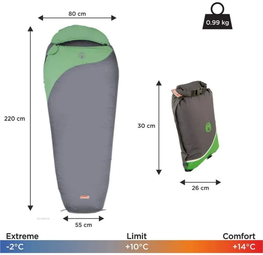 Coleman Biker Lightweight Sleeping Bag on triQUIP Sports