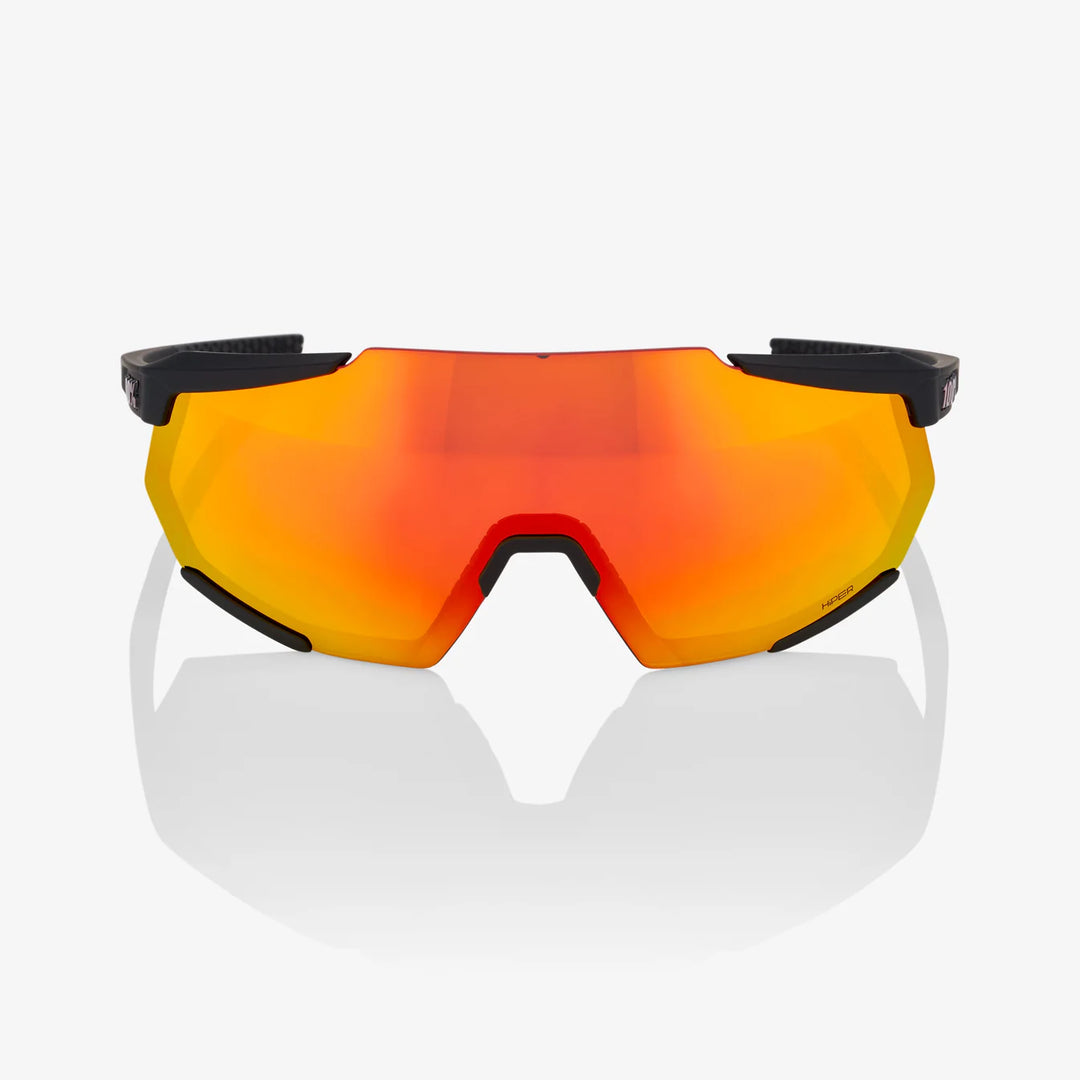 100 PERCENT Racetrap 3.0 Sunglasses - Soft Tact Black - Hiper Red Multilayer Mirror Lens