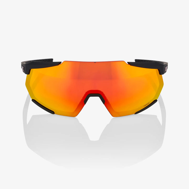 100 PERCENT Racetrap 3.0 Sunglasses - Soft Tact Black - Hiper Red Multilayer Mirror Lens