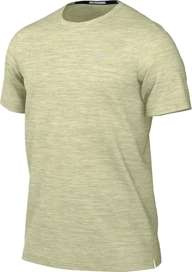 NIKE Dri-FIT UV Miler Men's Short-Sleeve Running Top - Sea Glass/Olive Aura/Htr/Reflective Silver