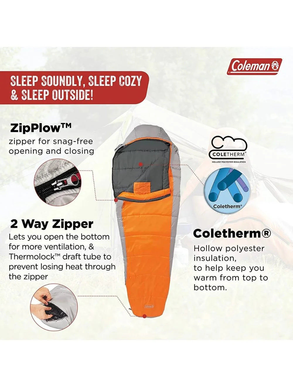 Coleman Silverton Comfort 150 Sleeping Bag on triQUIP Sports