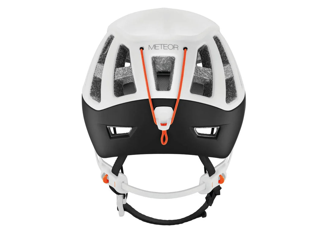PETZL Meteor Lightweight Climbing & Mountaineering Helmet - White/Red on triQUIP Sports