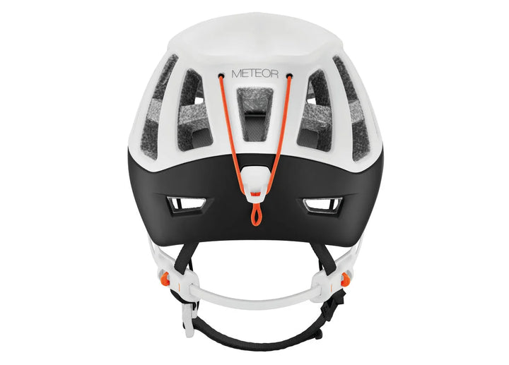 PETZL Meteor Lightweight Climbing & Mountaineering Helmet - White/Red on triQUIP Sports