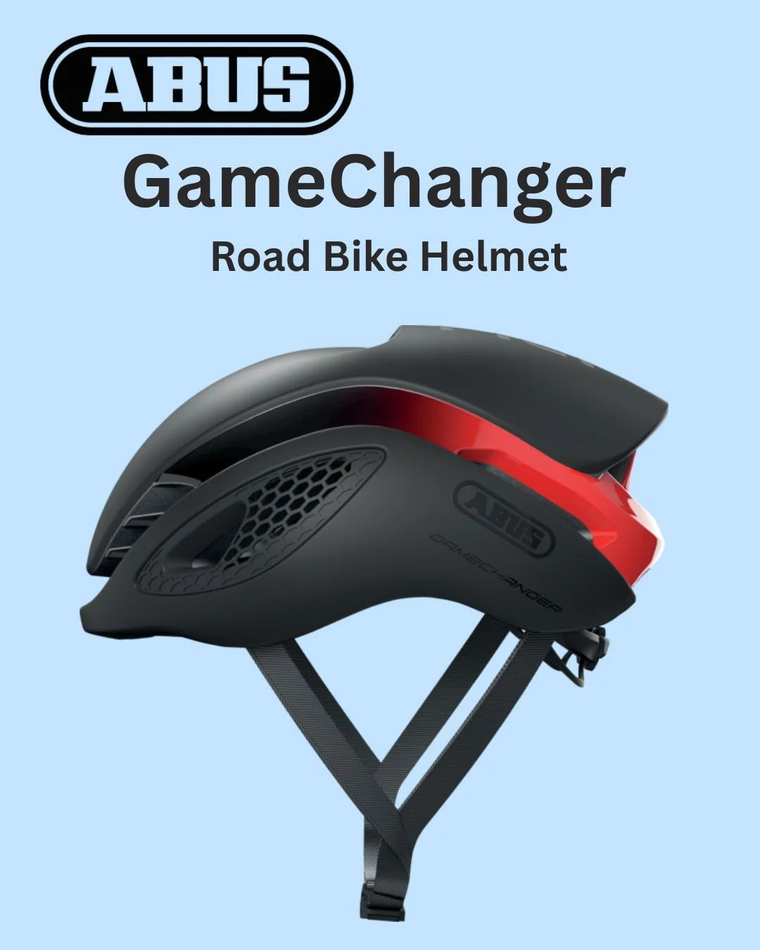ABUS Gamechanger Road Bike Helmet Black Red S (51-55)