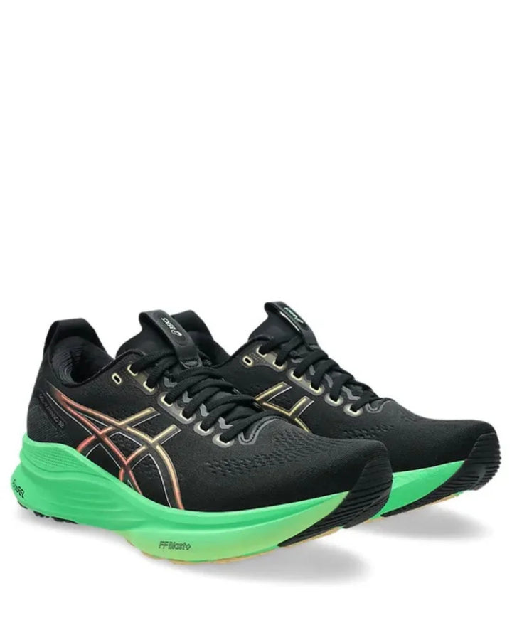 ASICS Gel Kayano 32 Men Running Shoes - Black/Vital Green