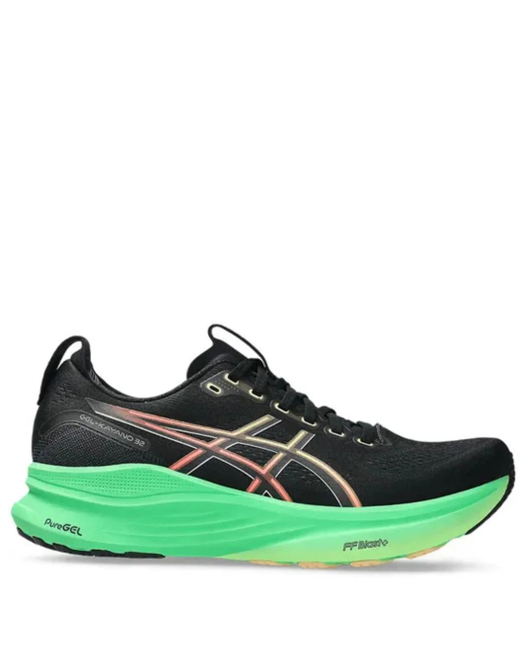 ASICS Gel Kayano 32 Men Running Shoes - Black/Vital Green