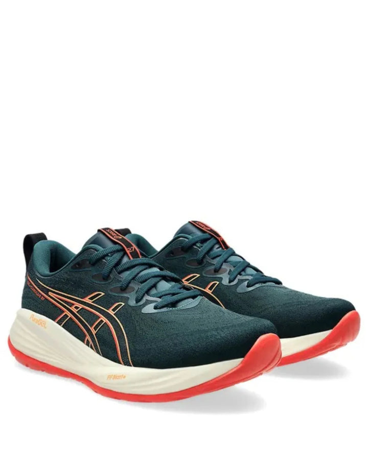 ASICS Gel Cumulus 27 Men Running Shoes - Saxon Green/Coral Reef