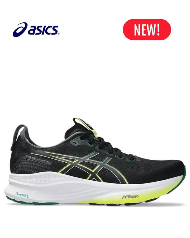 ASICS Gel Kayano 32 Men Running Shoes - Black/Jasper Green