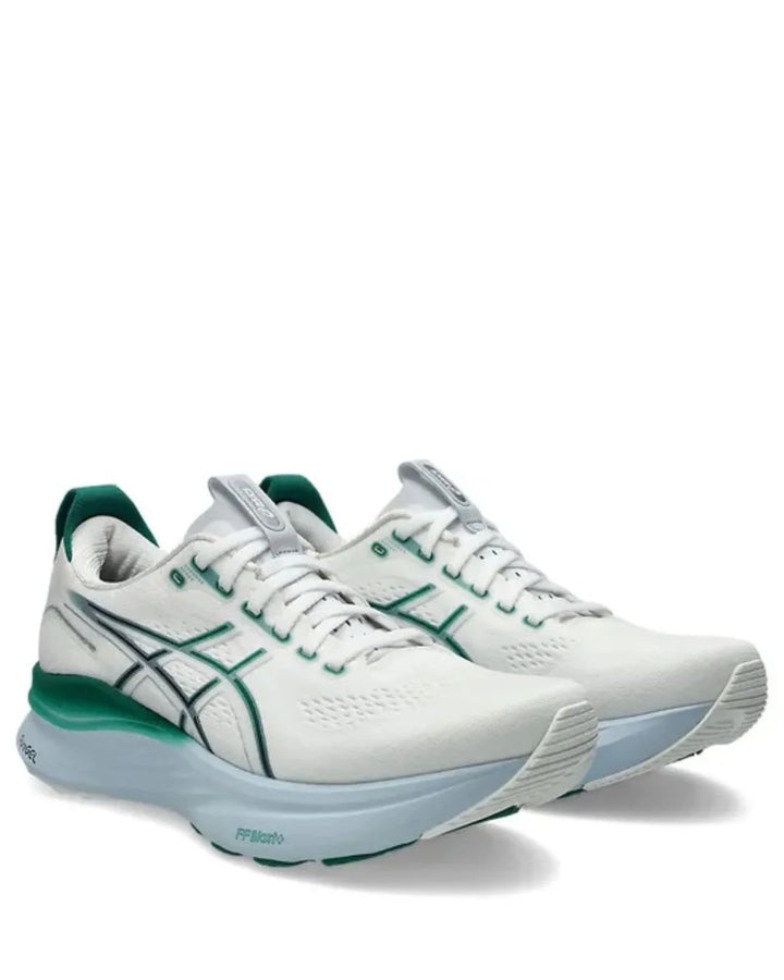 ASICS Gel Kayano 32 Men Running Shoes - White/Jasper Green