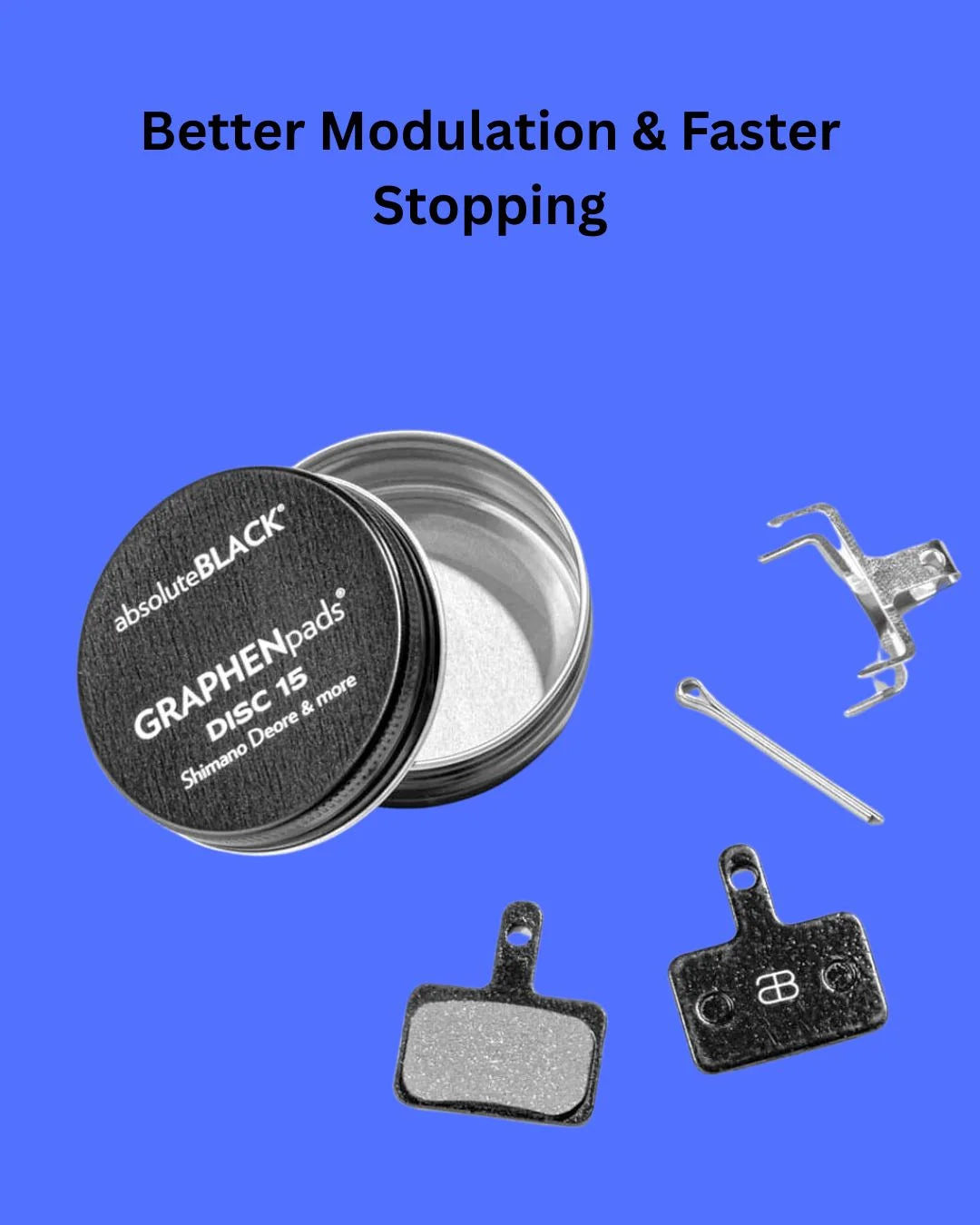 ABSOLUTE BLACK GRAPHENPADS® Graphene Brake Pads For Deore No 15 on triQUIP Sports