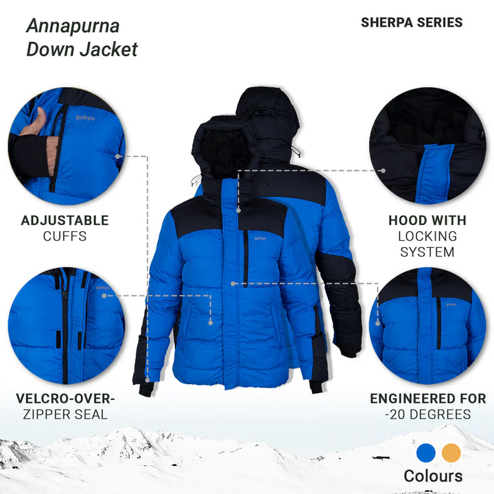 Gokyo Annapurna Down Jacket Sherpa Series on triQUIP Sports