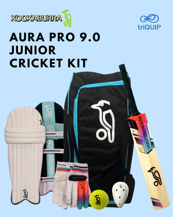 KOOKABURRA Aura Pro 9.0 Junior Cricket Kit on triQUIP Sports