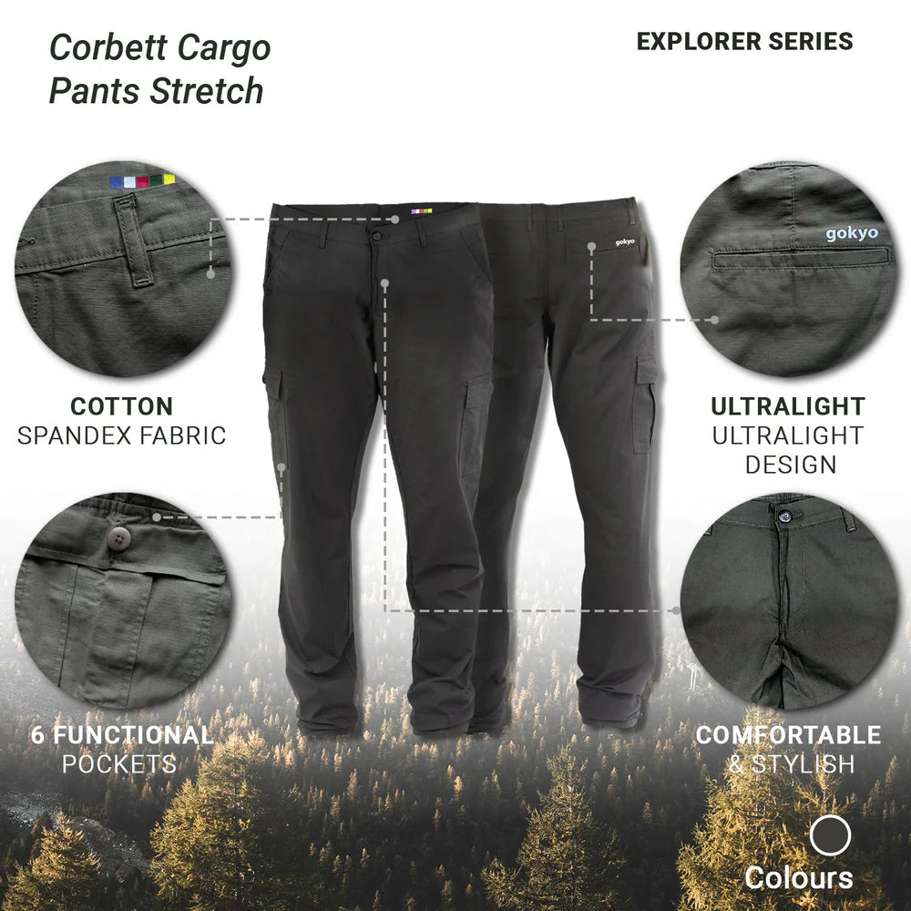 Gokyo Corbett Cargo Pants Stretch on triQUIP Sports