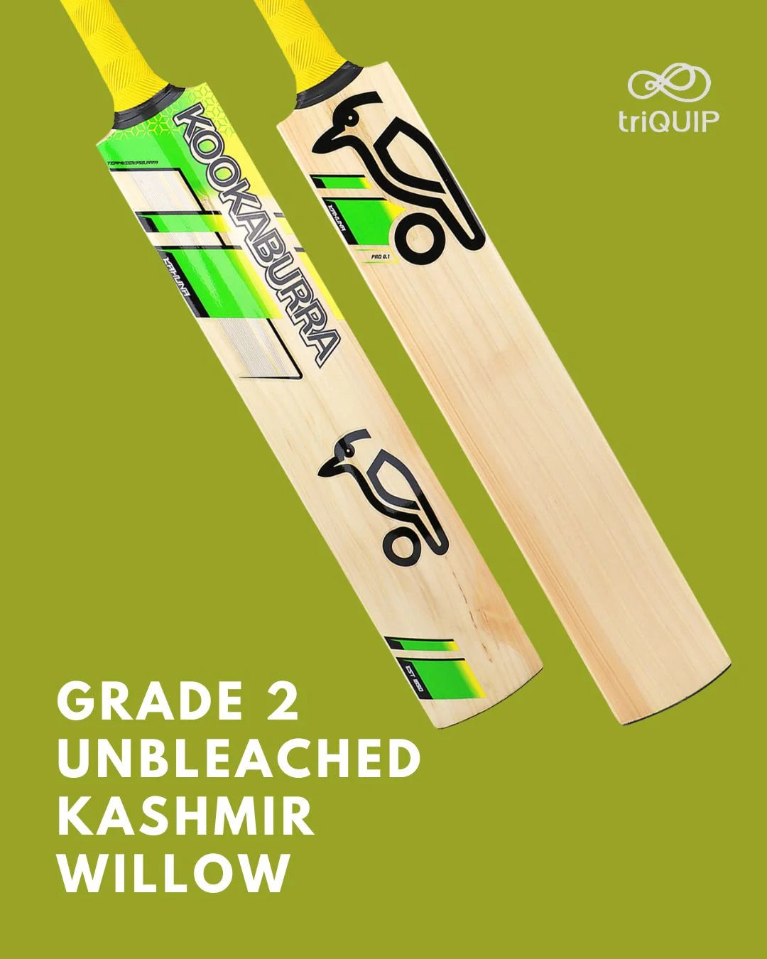 KOOKABURRA Kahuna Pro 8.1 Junior Kashmir Willow Cricket Bat on triQUIP Sports