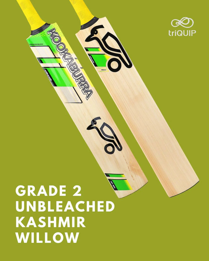 KOOKABURRA Kahuna Pro 8.1 Junior Kashmir Willow Cricket Bat on triQUIP Sports