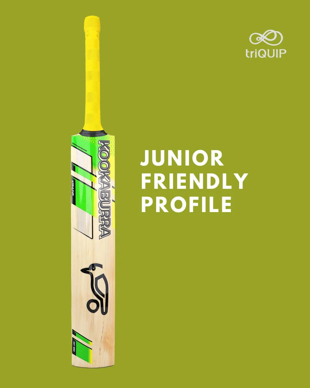 KOOKABURRA Kahuna Pro 8.1 Junior Kashmir Willow Cricket Bat on triQUIP Sports