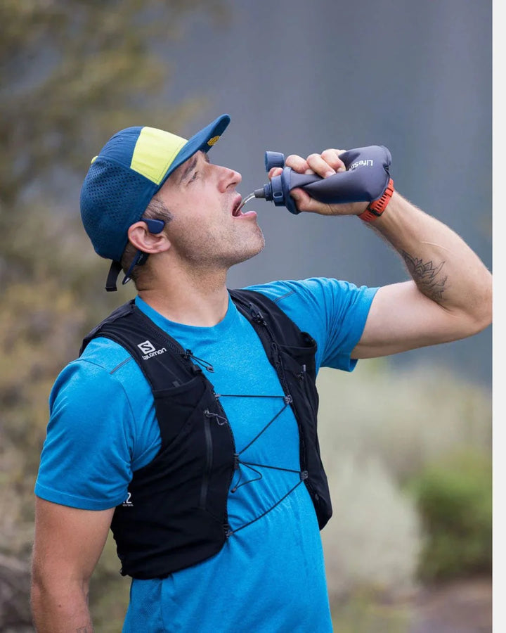 LIFESTRAW Peak Series Collapsible Squeeze 650ml Bottle With Filter on triQUIP Sports