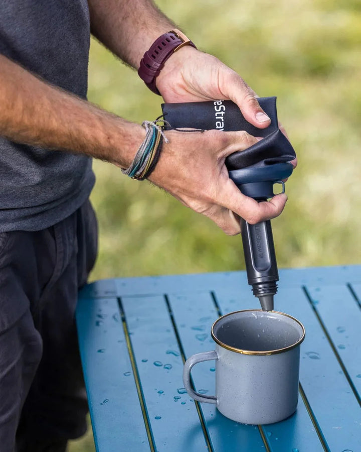 LIFESTRAW Peak Series Collapsible Squeeze 650ml Bottle With Filter on triQUIP Sports