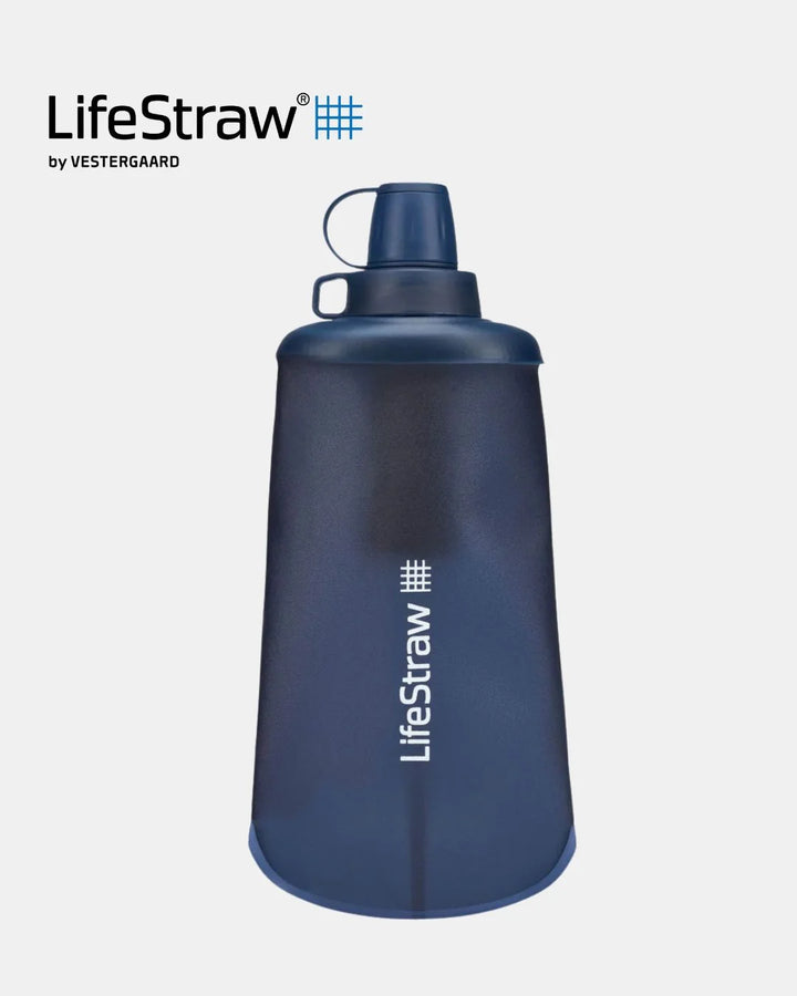 LIFESTRAW Peak Series Collapsible Squeeze 650ml Bottle With Filter on triQUIP Sports