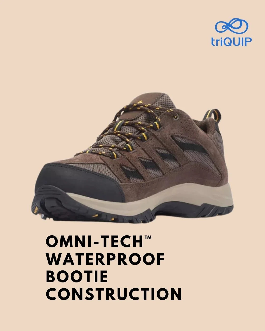 COLUMBIA Crestwood Waterproof Men's Hiking Shoes Mud/Squash