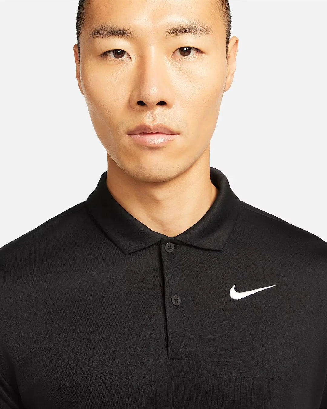 NIKE Court Dri-Fit Men's Tennis Polo - Black/White on triQUIP Sports