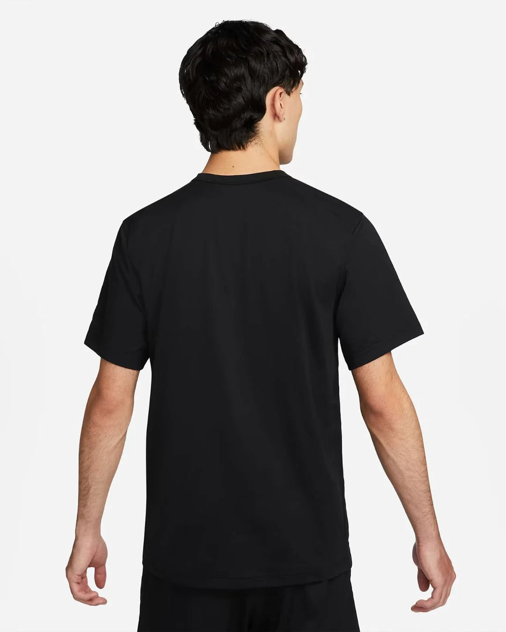 NIKE Dri-FIT UV Hyverse Men's Short-Sleeve Fitness Jersey - Black/White on triQUIP Sports