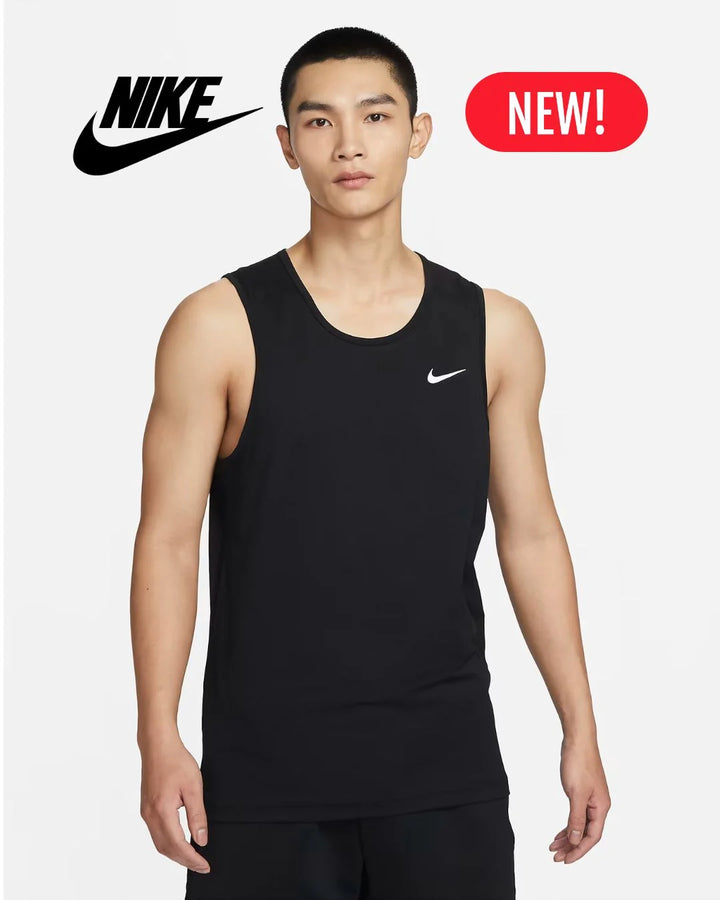 NIKE Dri-FIT Hyverse Men's Sleeveless Fitness Tank Top - Black/White on triQUIP Sports