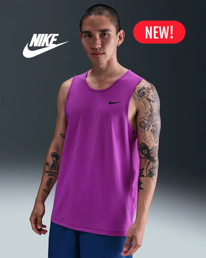 NIKE Dri-FIT Hyverse Men's Sleeveless Fitness Tank Top - Vivid Purple/Black on triQUIP Sports