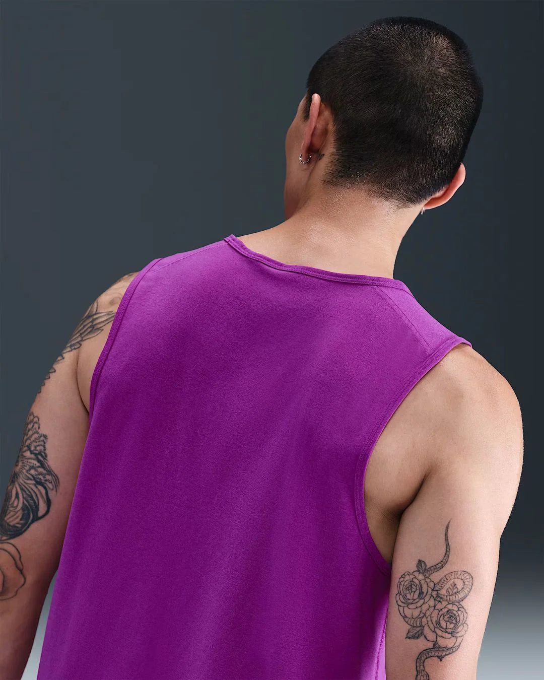 NIKE Dri-FIT Hyverse Men's Sleeveless Fitness Tank Top - Vivid Purple/Black on triQUIP Sports