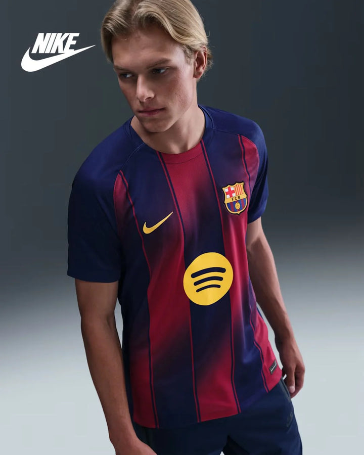 NIKE FC Barcelona 2025/26 Stadium Home Men's DRI-Fit Football Replica Jersey on triQUIP Sports
