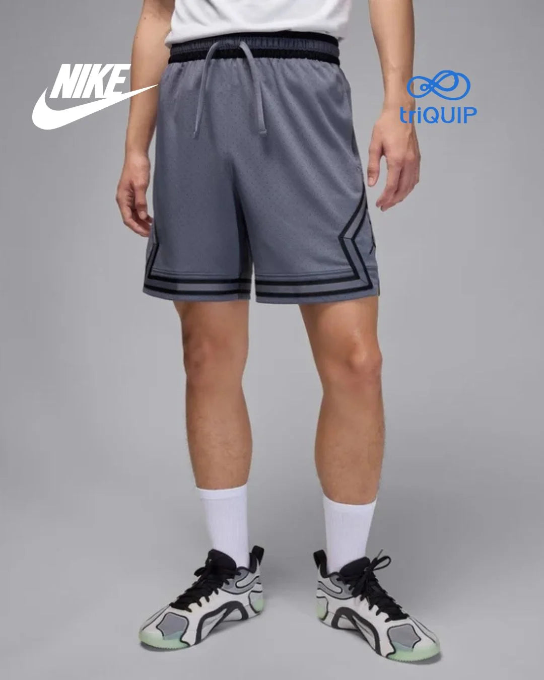 NIKE Jordon Sport Men's Dri-FIT Mesh Diamond Shorts on triQUIP Sports