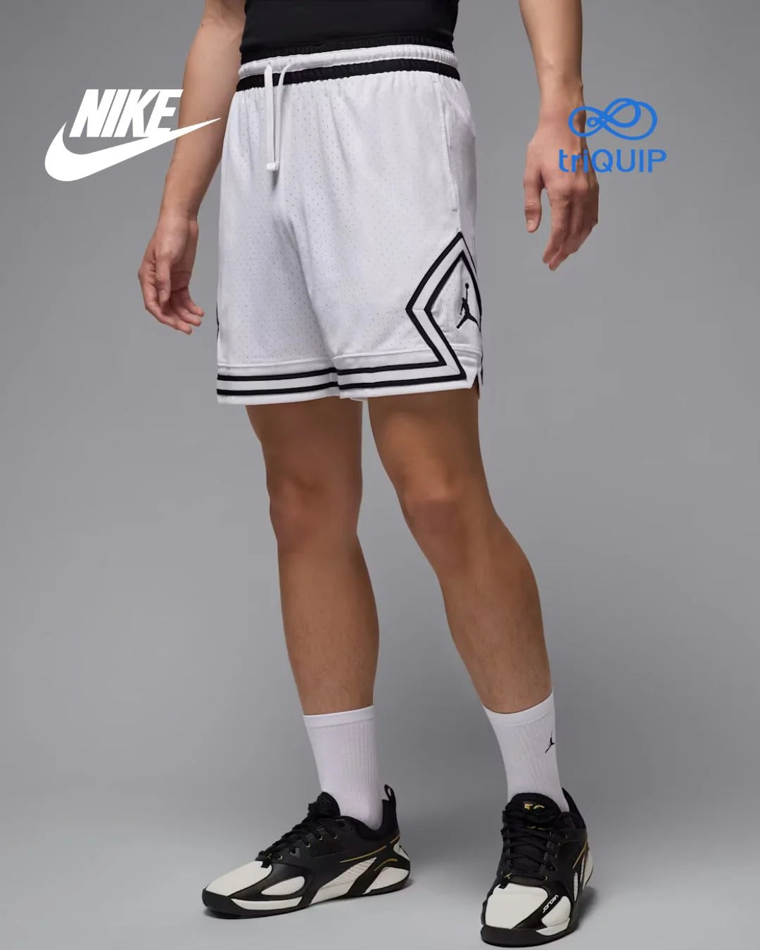 NIKE Jordon Sport Men's Dri-FIT Mesh Diamond Shorts on triQUIP Sports
