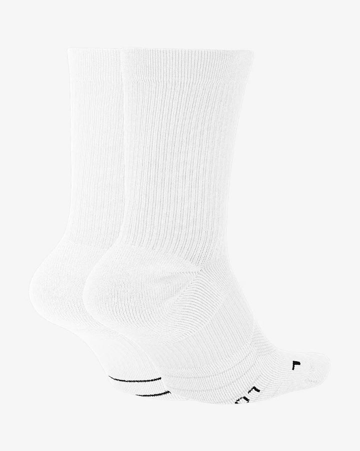 NIKE Multiplier Crew Socks - White/Black on triQUIP Sports