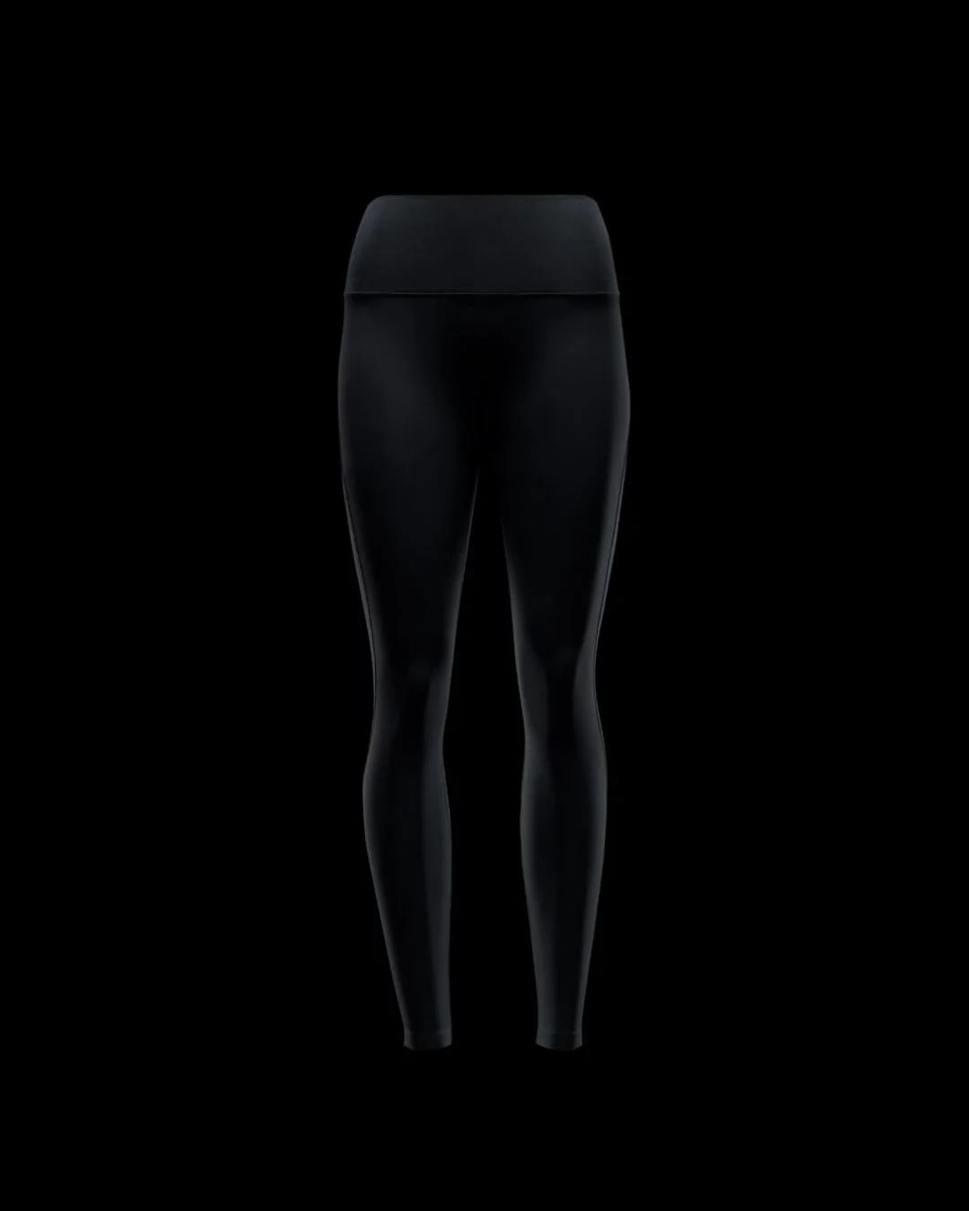 NIKE One Seamless Front High-Waisted Full-Length Women's Leggings - Black/Black
