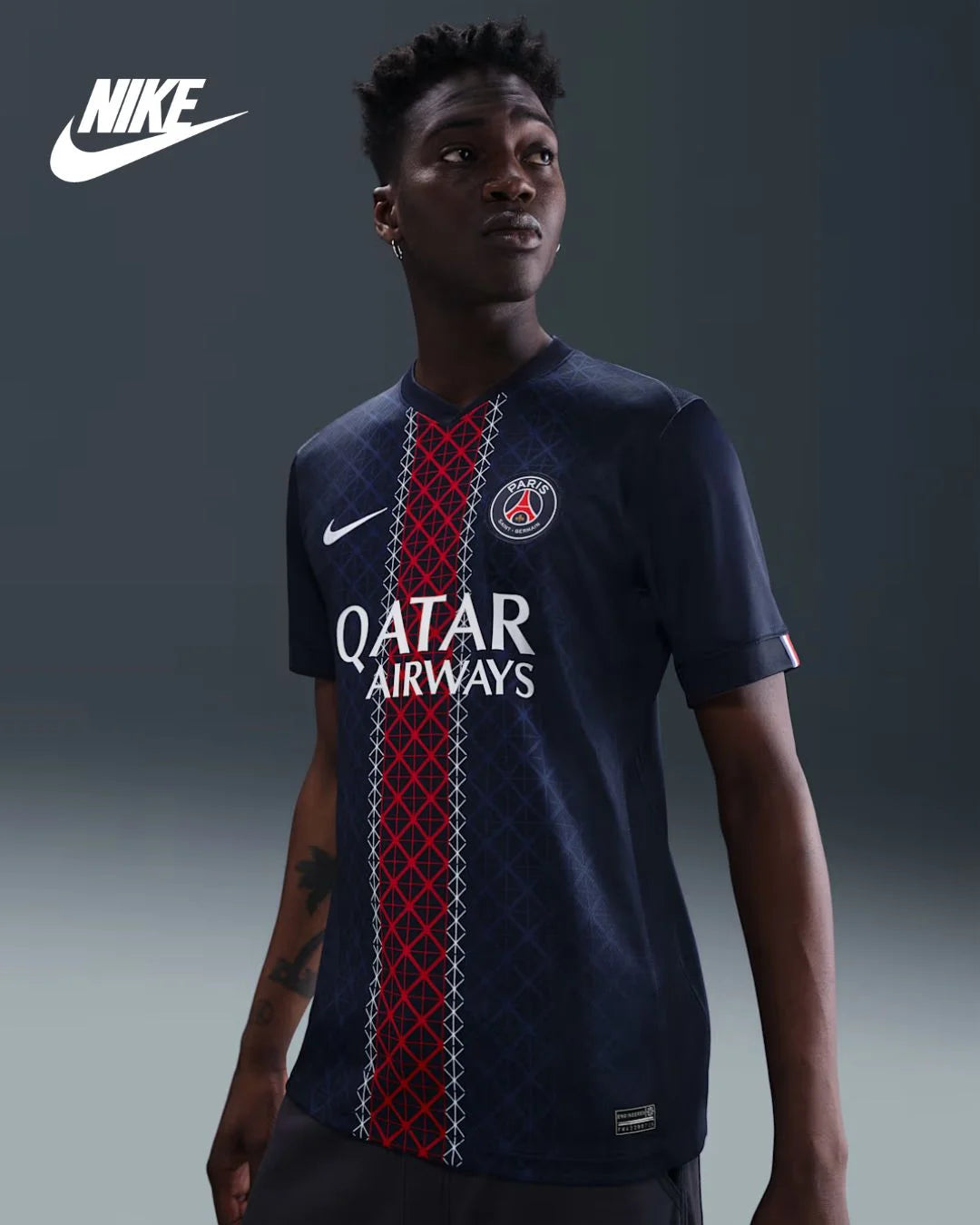 NIKE Paris Saint-Germain 2025/26 Stadium Home Men's Dri-FIT Football Replica Jersey on triQUIP Sports
