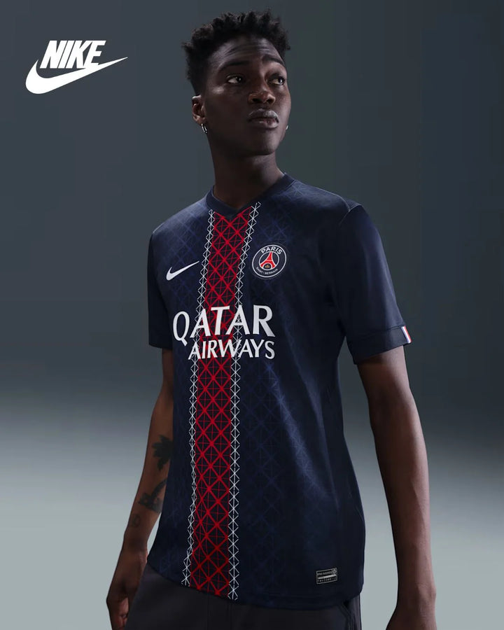 NIKE Paris Saint-Germain 2025/26 Stadium Home Men's Dri-FIT Football Replica Jersey on triQUIP Sports