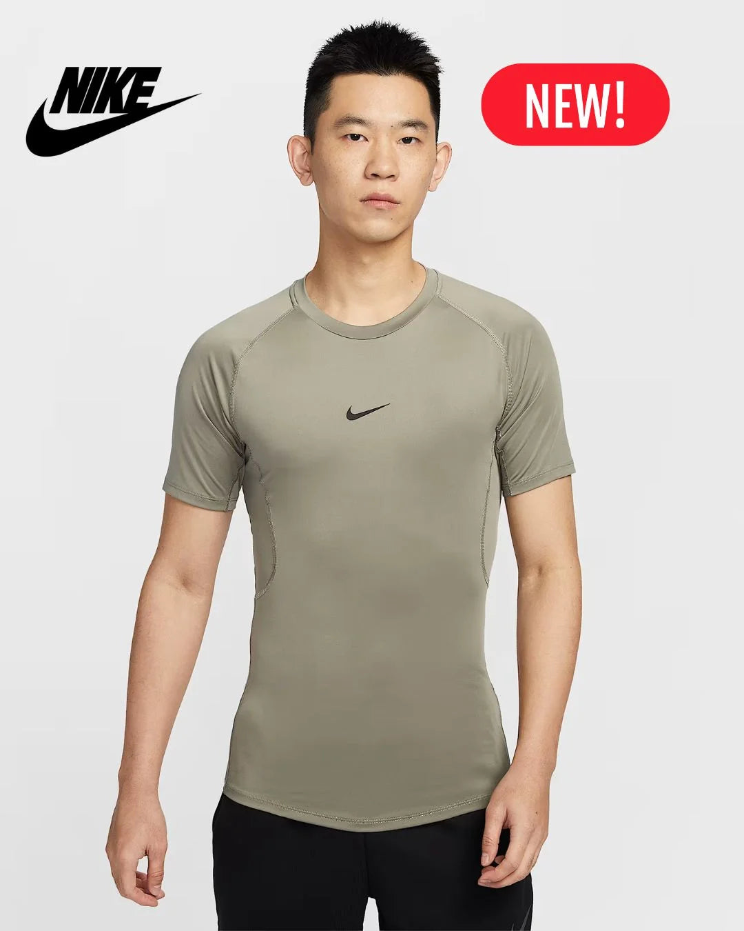 NIKE Pro Men's Dri-Fit Tight Short Sleeve Fitness Top on triQUIP Sports