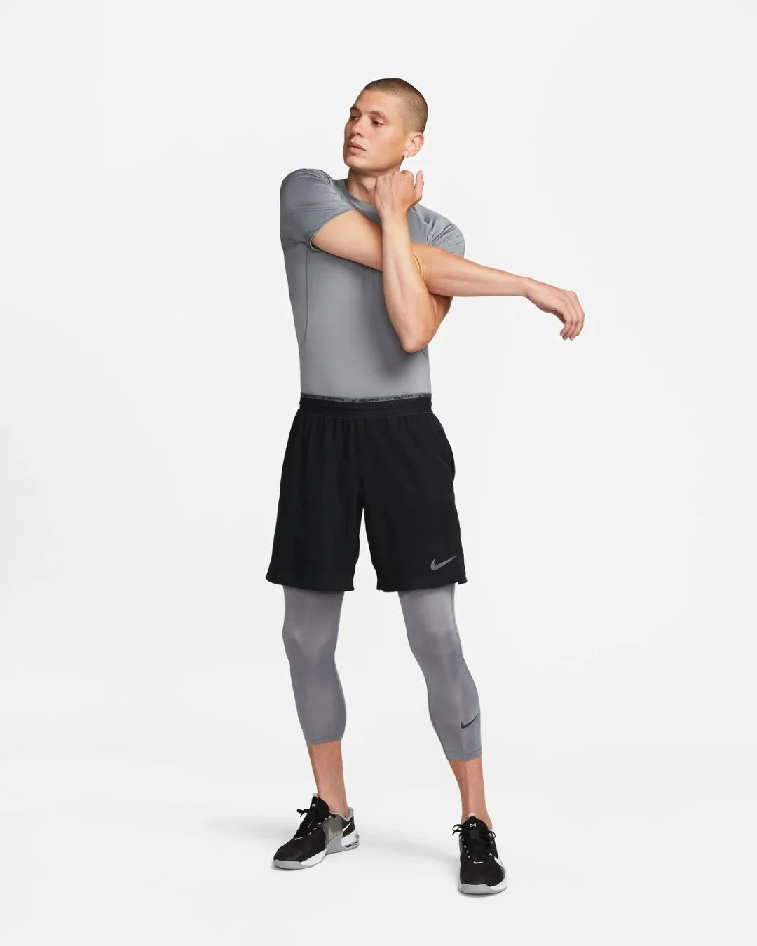 NIKE Pro Men's Dri-Fit Tight Short Sleeve Fitness Top on triQUIP Sports