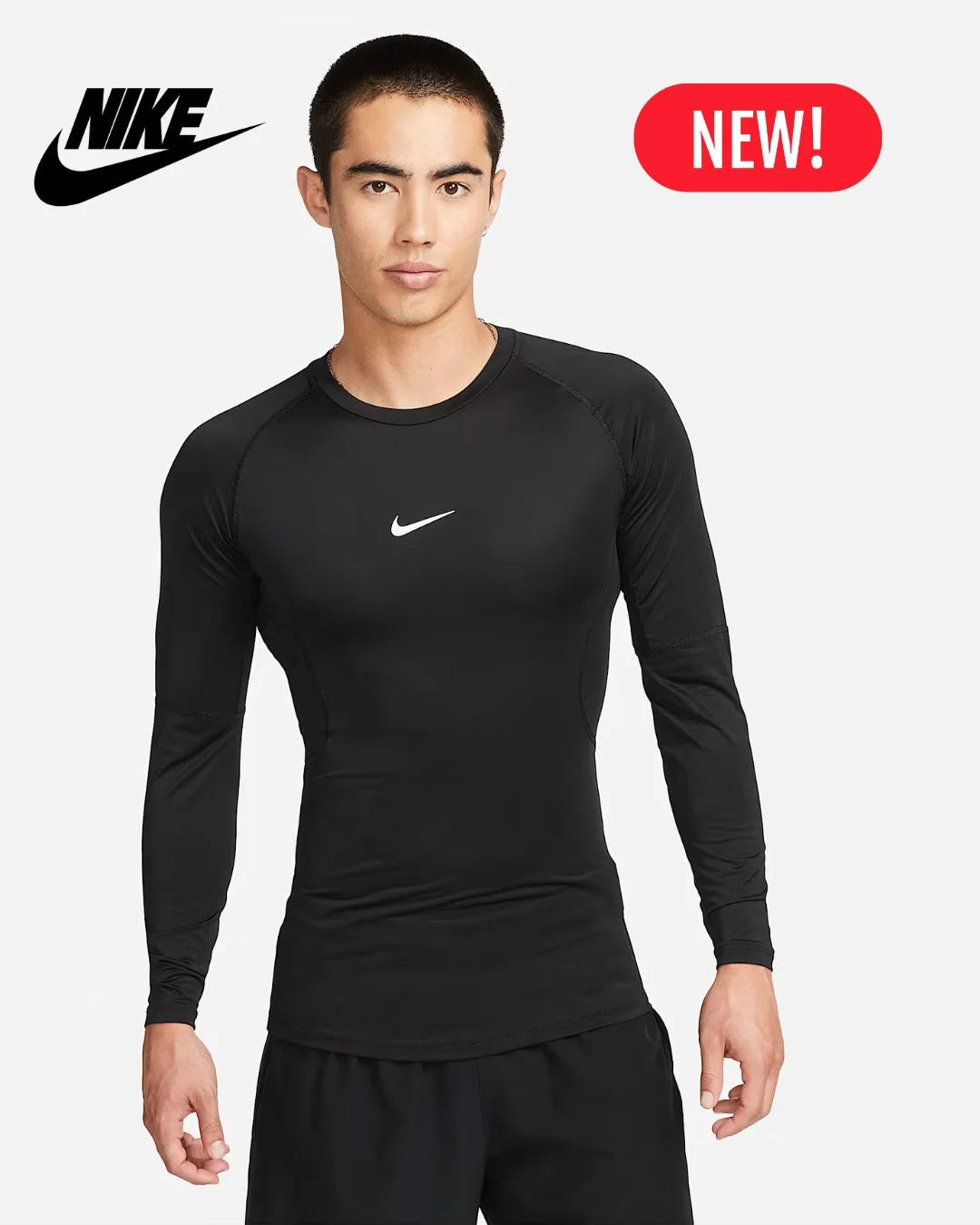 NIKE Pro Men's Dri-Fit Tight Long Sleeve Fitness Top on triQUIP Sports