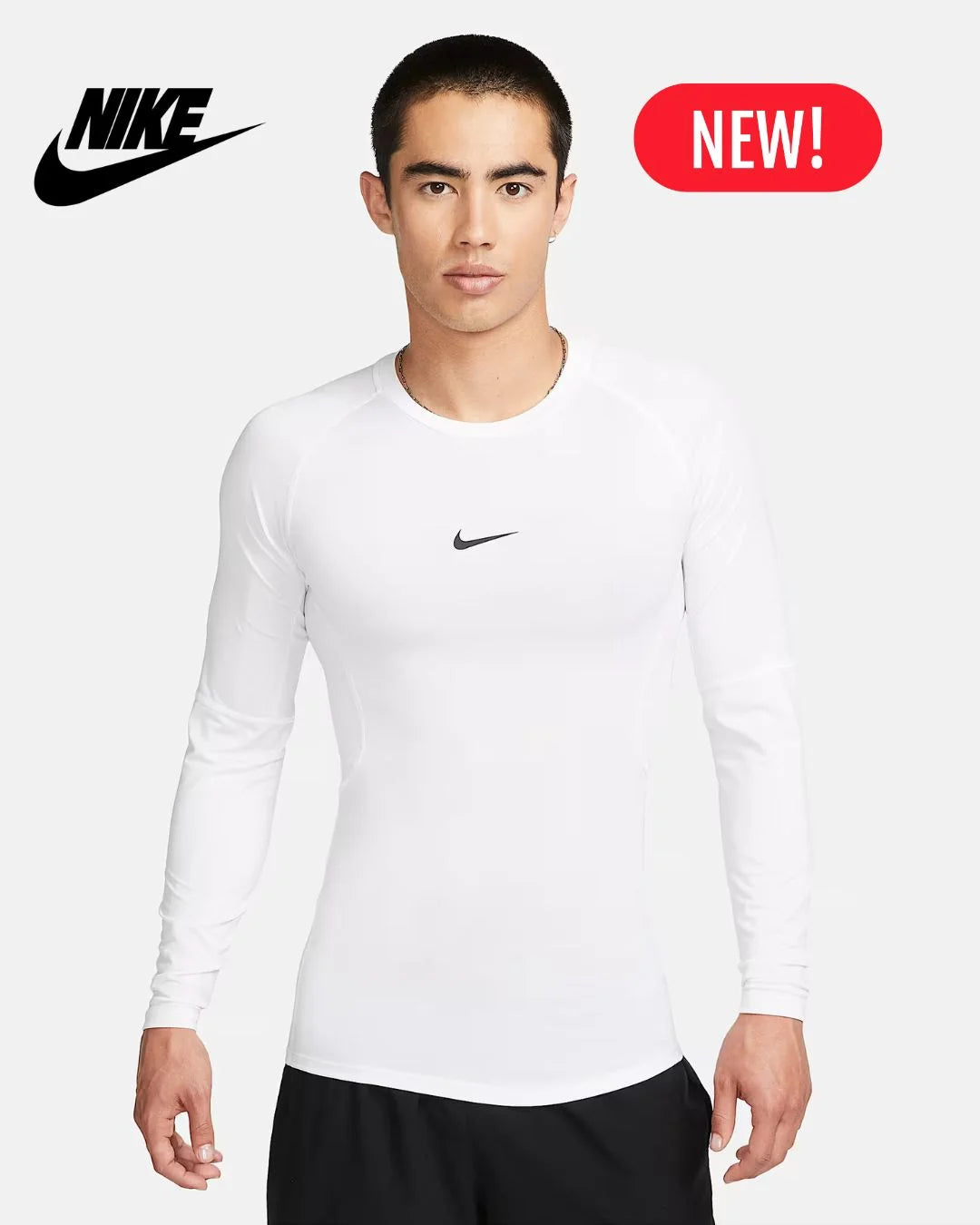 NIKE Pro Men's Dri-Fit Tight Long Sleeve Fitness Top on triQUIP Sports