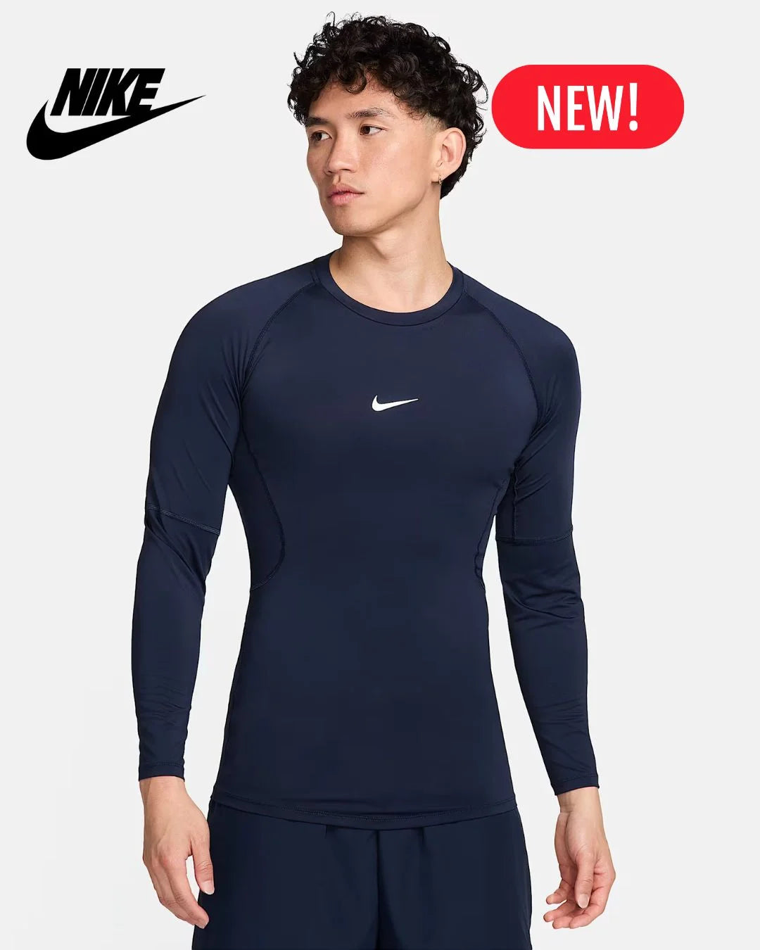 NIKE Pro Men's Dri-Fit Tight Long Sleeve Fitness Top on triQUIP Sports