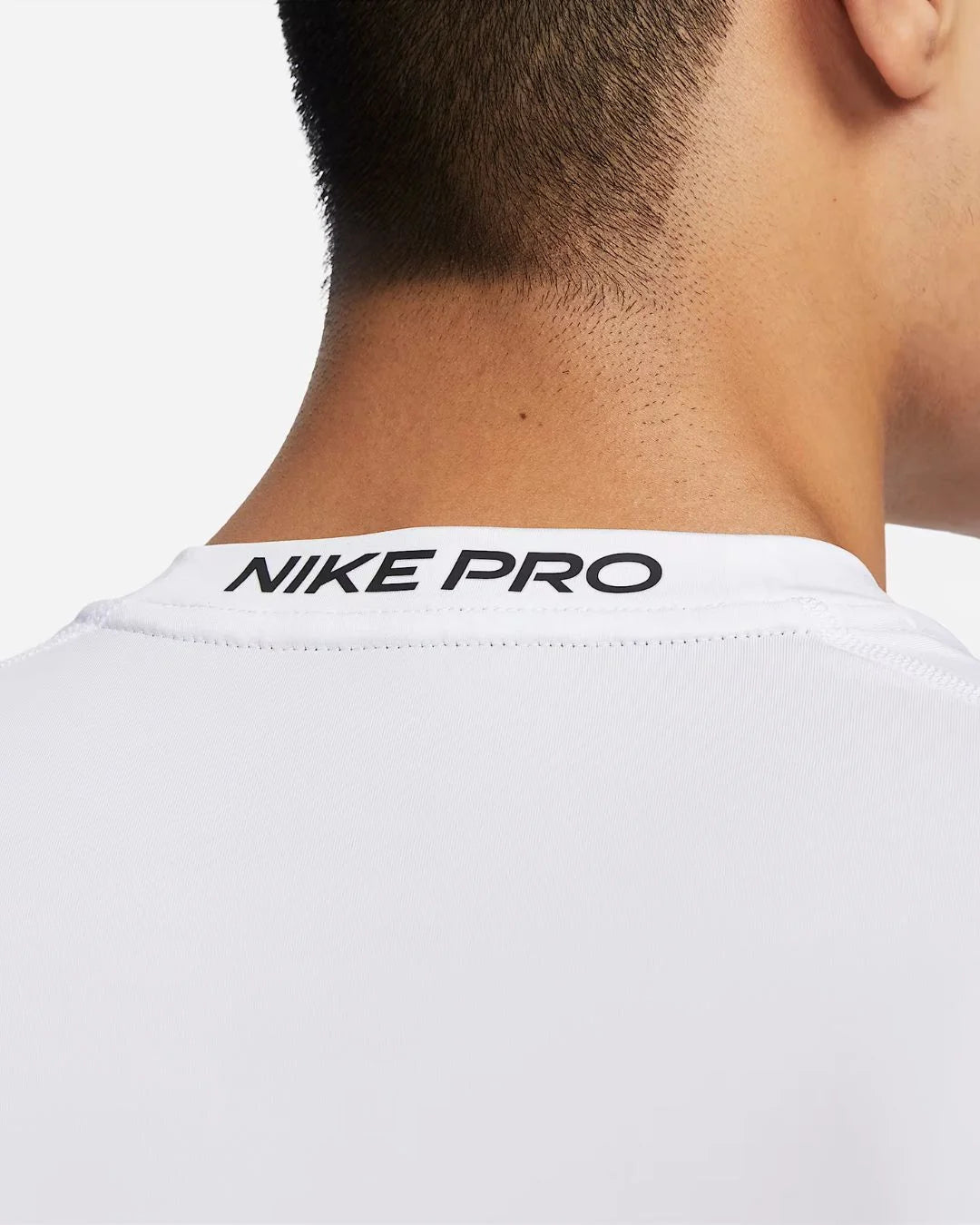 NIKE Pro Men's Dri-FIT Tight Sleeveless Fitness Top - White/Black on triQUIP Sports
